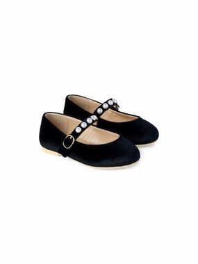 Janie and Jack velvet pearl flats
